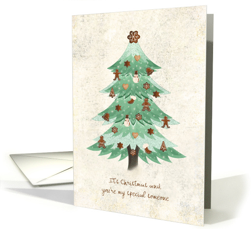 Christmas - Secret Pal - Gingerbread Cookies Tree card (714757)