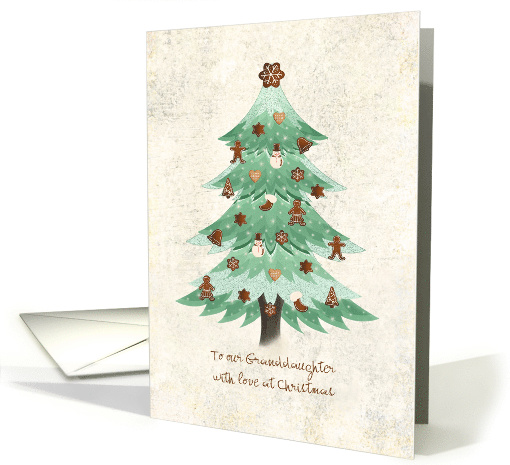 Christmas - Granddaughter - Gingerbread Cookies Tree card (714768)