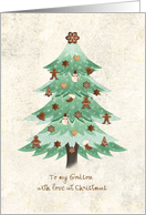 Christmas - Godson - Gingerbread Cookies Tree card