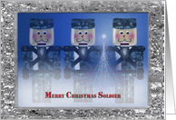 Christmas Soldier - Military - USA card