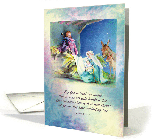 Christmas - Manger Scene - General to anyone card (722211)