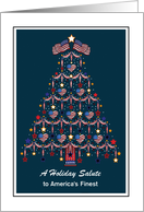 Christmas - USA Military - Patriotic card