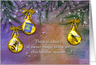 Christmas - Honey Bee - Ornaments card