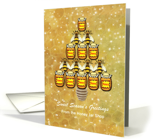 Christmas - Business - Customizable Honey + Bee Tree card (723894)