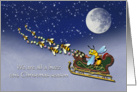 Christmas - Honey Bees - Flying a Sleigh card