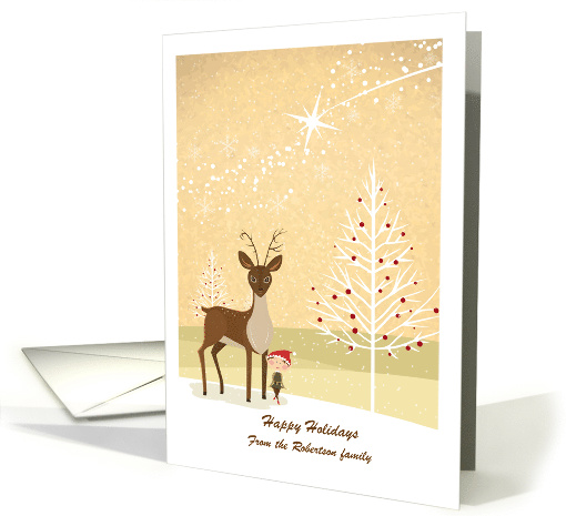 Christmas - An Elf and his Reindeer Friend card (725682)