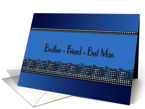 Wedding - Best Man - Brother - Modern Masculine design card (728960)