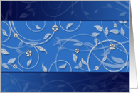 Note Card - Floral Vine - Glitter look design card