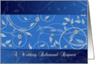 Wedding Rehearsal - Floral Vine - Glitter look design card