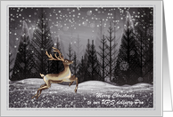 Season’s Greetings - UPS - Reindeer Prancing through the Snow card