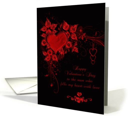 Valentine's Day - Husband - Red Hearts and Flowers card (734760)