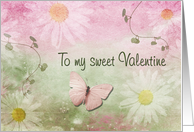 A Valentine to anyone - Pastel Butterfly + Daisies card