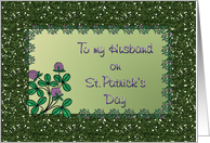St. Patrick’s Day - Husband - Faux Glitter + Clovers card