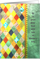 Father’s Day - Step Dad - Diamond Shapes with Patterns card
