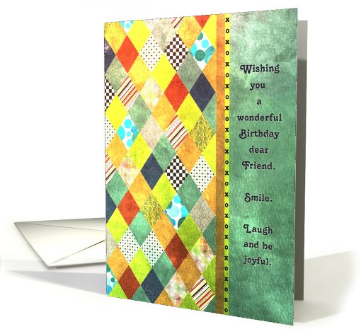 Birthday - Friend - Diamond Shapes with Patterns card (746375)