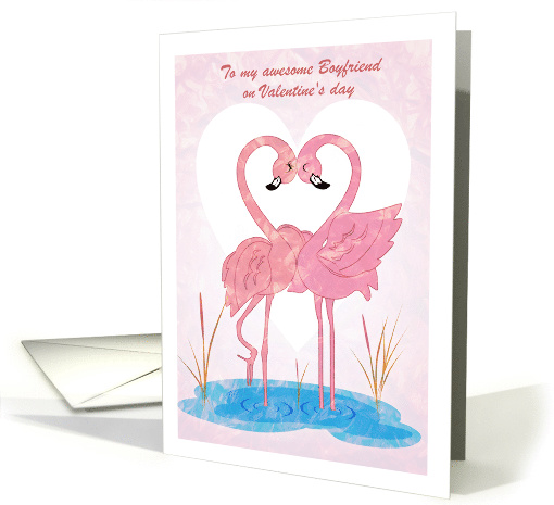 Valentine - Boyfriend - Flamingos in Love card (746476)