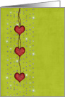 Note Card - Hearts - Rhinestones card