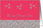 Flower Girl Request - Flowers Glitter like card