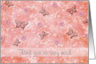 Thank You Flower Girl - Butterfly - Flowers - Pearls card