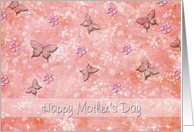 Mother’s Day - Butterfly - Flowers - Pearls card