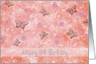 Birthday 8th - Butterfly - Flowers - Pearls card