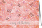 Birthday 9th - Butterfly - Flowers - Pearls card