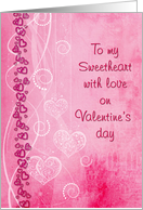 Valentine’s Day - Sweetheart - Pretty in Pink Hearts card