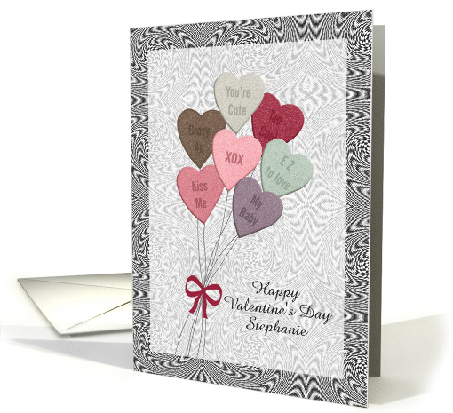 Valentine's - Girlfriend - Candy Heart Bouquet card (751044)