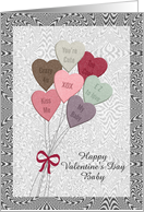 Valentine’s - Life Partner - Candy Hearts Bouquet card