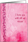 I Love You - Hearts card