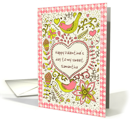 Valentine's Day - Girlfriend - Fun Love Birds card (751152)