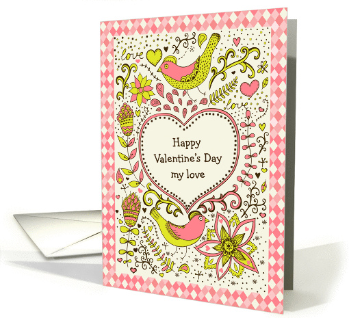 Valentine's Day - Life Partner - Love Birds card (751156)