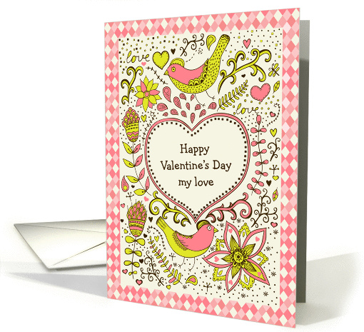 Valentine's Day - Fun Romance - Love Birds card (751158)