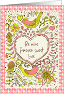 Valentine’s Day - Be mine - Love Birds card