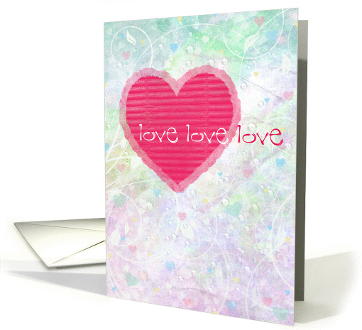 Valentine's Day - to anyone - Paper Hearts card (752476)