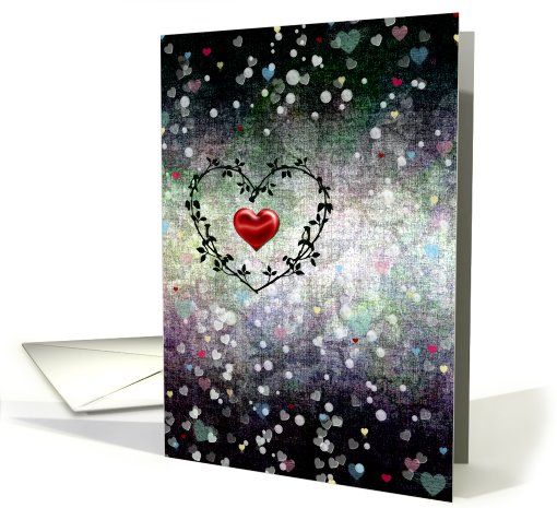 Note Card - Hearts and Patterns card (752654)