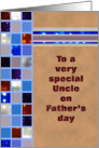 Father’s Day - Uncle -Squares with Bokeh card