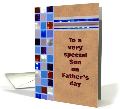 Father's Day - Son -Squares with Bokeh card (752955)