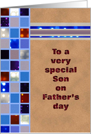 Father’s Day - Son -Squares with Bokeh card