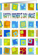 Father’s Day - Uncle - Squares - Retro card