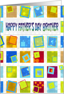 Father’s Day - Brother - Retro - Squares card