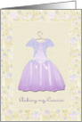 Flower Girl - Cousin - Dress and Flowers card