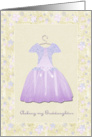 Flower Girl Invitation - Goddaughter - Dress and Flowers card