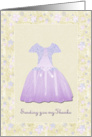 Flower Girl - Thank you - Dress and Flowers card