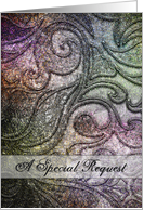 Best Man Request - Jewel Tone Swirl Pattern card