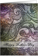 Father’s Day - Jewel Tone Swirl Pattern card