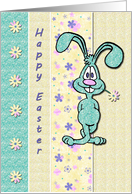 Easter - Rabbit - Flowers card