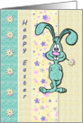 Easter - Rabbit - Flowers card