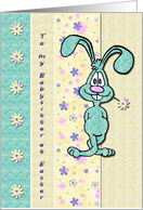 Easter - Babysitter - Rabbit - Flowers card