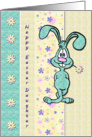 Easter - Daughter - Rabbit - Flowers card